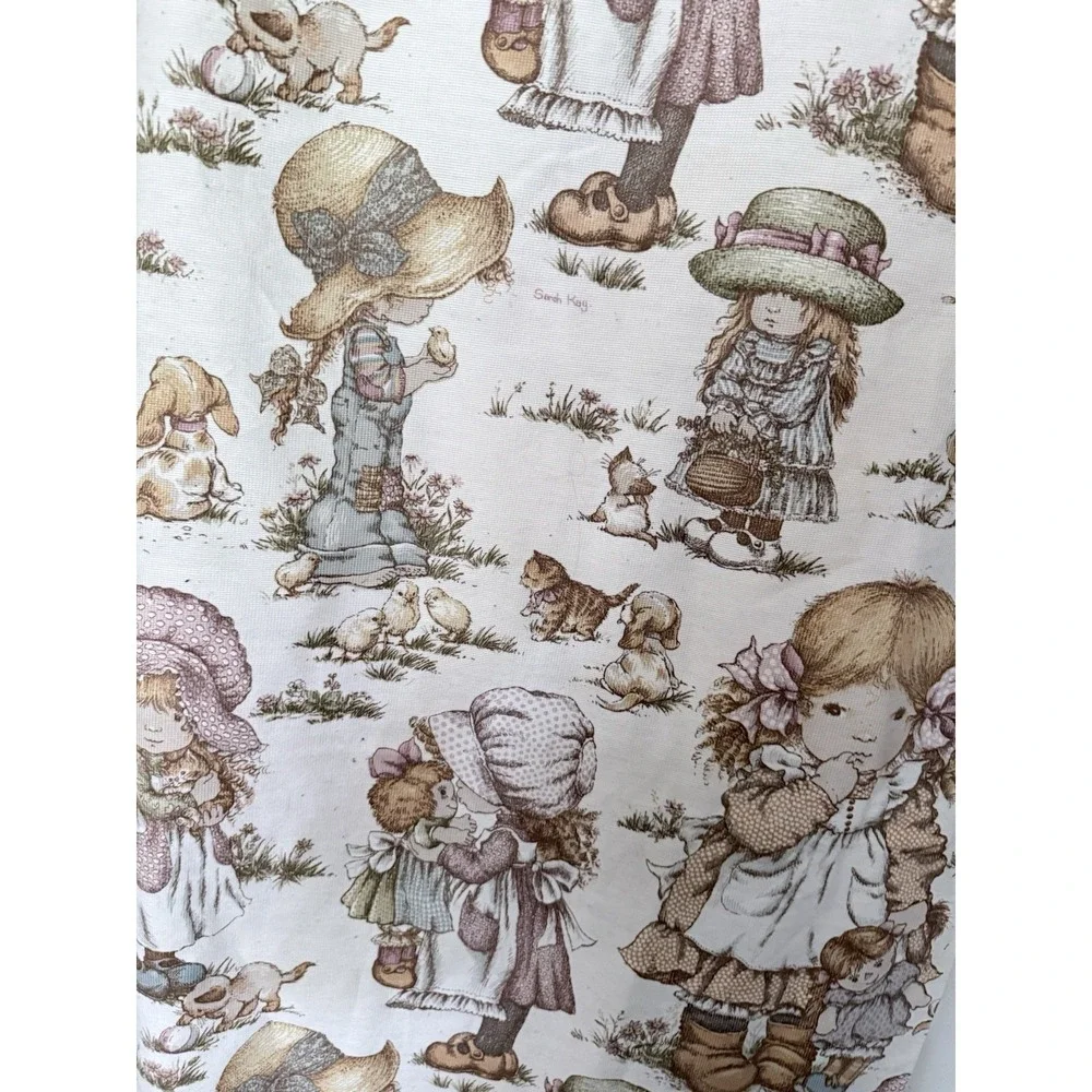 Sarah Kay Retro Kitsch‎ Holly Hobbie Pair Of Curtain Panels 70s Cottage Whimsy
